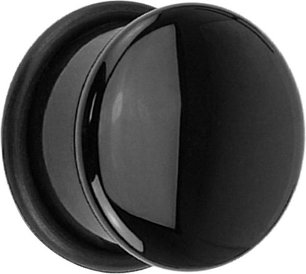 Produktbild Star Piercing Flared Plug aus Achat Stein mit O-Ring (ohne Messing, Mineralisch)