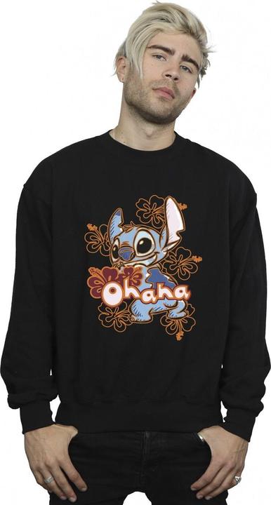 Image du produit Disney - Sweat LILO AND STITCH OHANA ORANGE HIBISCUS - Homme (M)