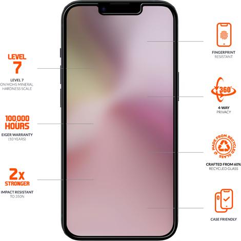 Produktbild Eiger Mountain Glass Black Edge (1 Stück, Apple iPhone 16e)
