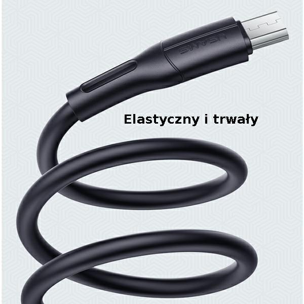 Actual product image Usams Cable U68 microUSB 2A Fast Charge 1m bialywhite SJ502USB02 USSJ502 (1 m, USB 2.0)