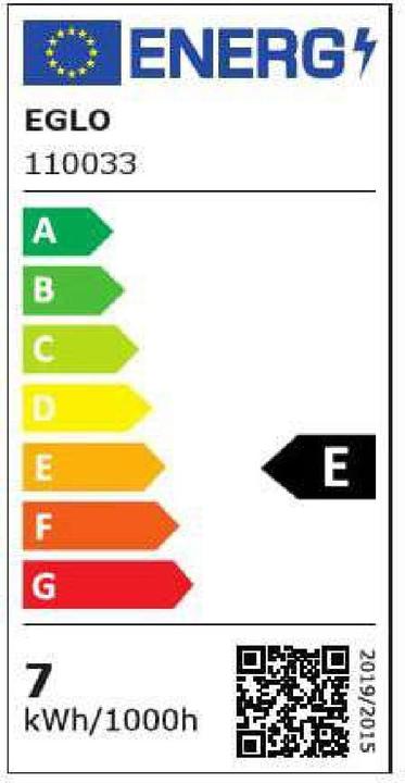 Energie-Label EGLO Leuchtmittel (E27, 7 W, 806 lm, 1 x, E)