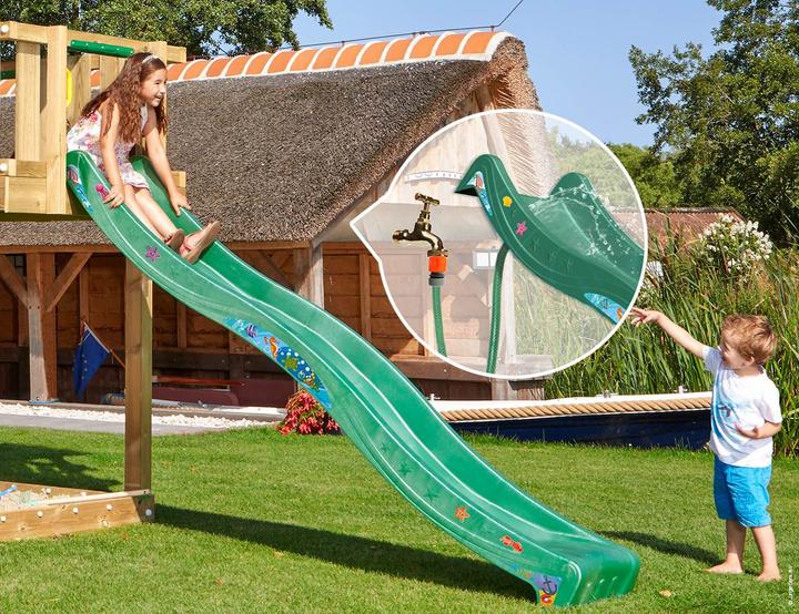 Actual product image Jungle Gym Wave slide long dark green