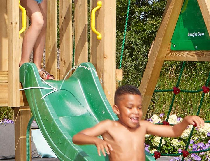 Actual product image Jungle Gym Wave slide long dark green