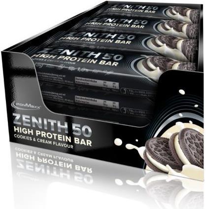 Immagine prodotto IronMaxx Zenith 50 High Protein Bar (16 x 45g) (Biscotti e panna, 16 pz., 720 g)