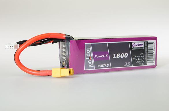 Image du produit Hacker LiPo Pack TF Power-X 1800mAh 3S MTAG (11.10 V, 1800 mAh)