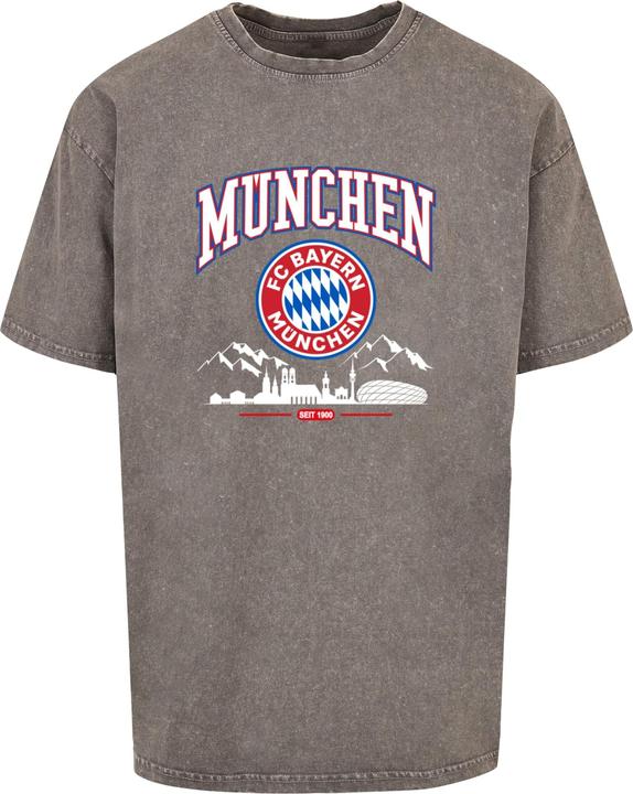 Image du produit FC Bayern München Tee shirt FC Bayern Skyline for grey Acid Washed Heavy Oversize - 115437 (XL)