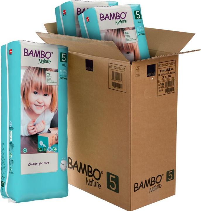 Abena Bambo Nature Pants 5 XL 12-18kg Tall (Gr. 5, 40 Stück)