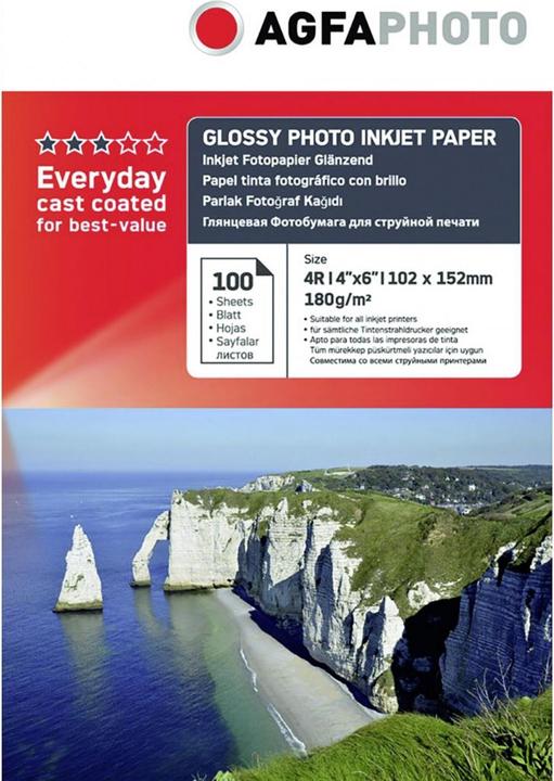 AGFAPHOTO Everyday Photo Inkjet Paper Glossy (180 g/m², 10 x 15 cm, 100 x)