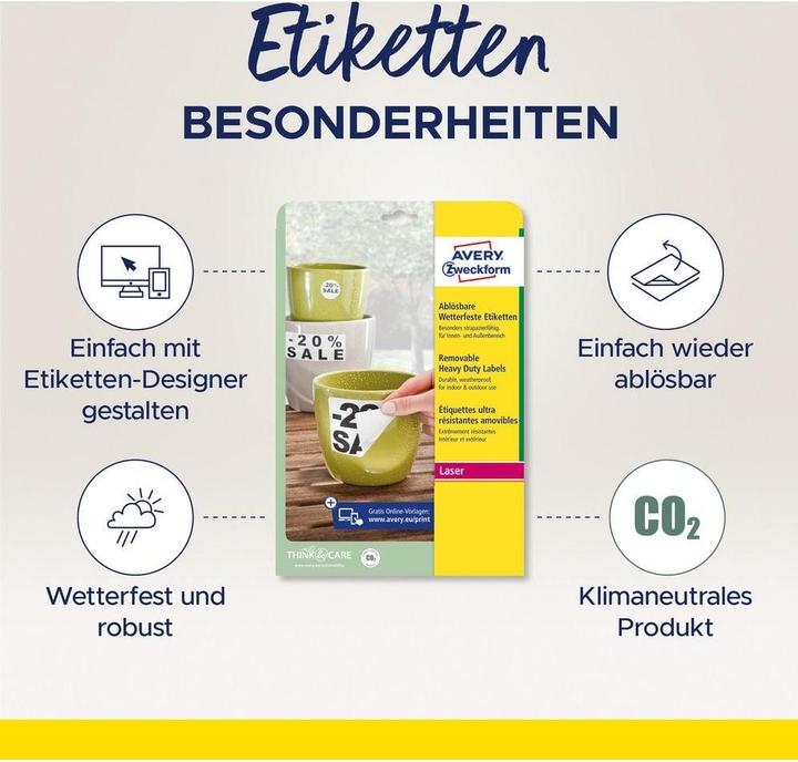 Produktbild Avery Wetterfeste Etiketten