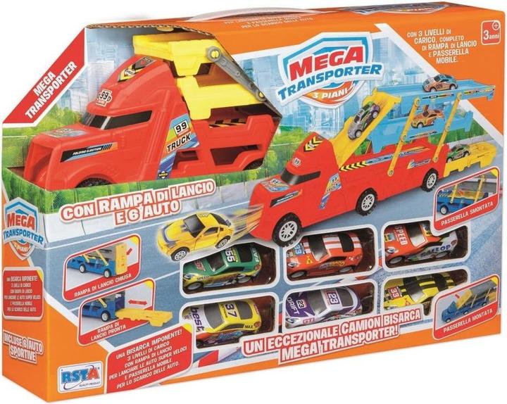 Actual product image Rs Toys Mega Transporter con 6 Car