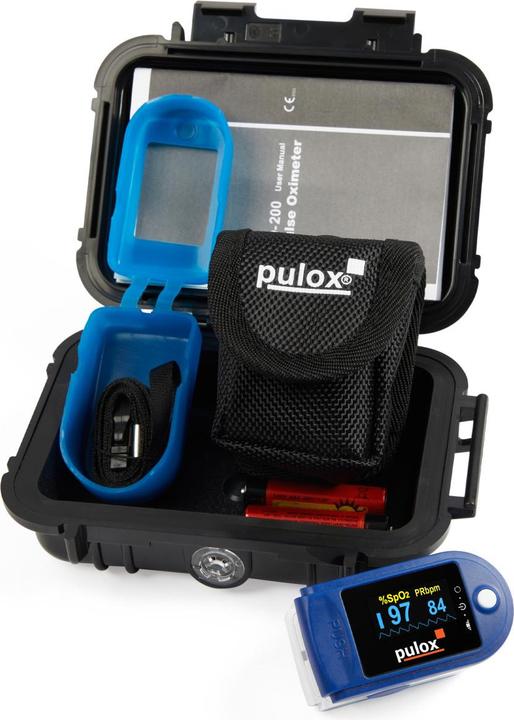 Actual product image Pulox Pulse oximeter PO-200 blue