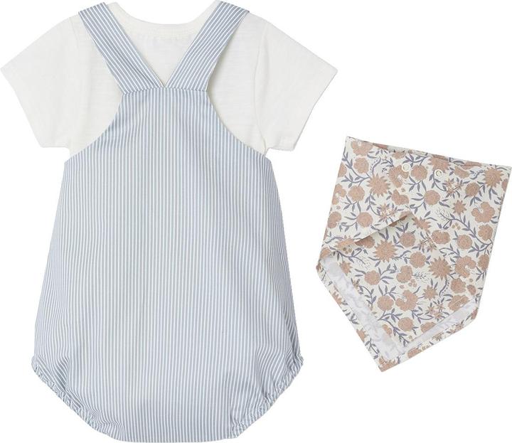 Actual product image Vertbaudet Baby-Set: Kurzoverall, Body & Halstuch (62)
