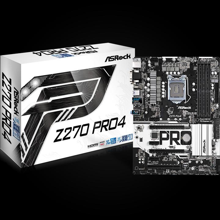 Actual product image AsRock Z270 Pro4 (LGA 1151, Intel Z270, ATX)