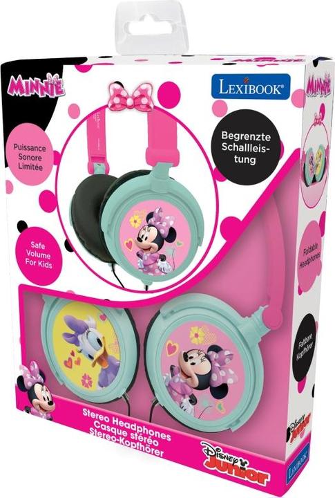 Image du produit Lexibook Casque stéréo Disney Minnie Mouse pour enfants, pliable, filaire, avec limiteur de volume