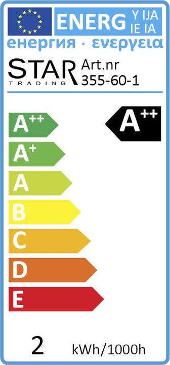 Energie-Label Star Trading Soft Glow (E14, 1 W, 100 lm, 1 x, G)