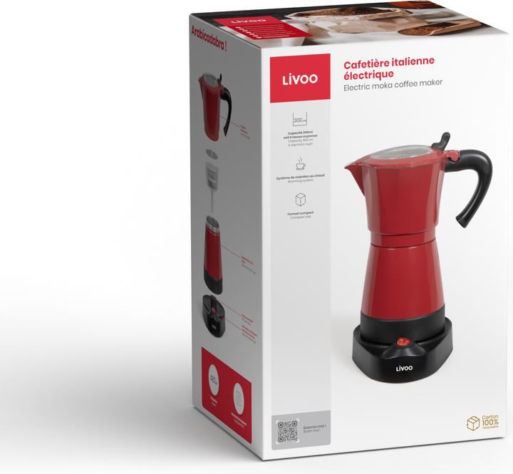 Image du produit Livoo Cafetière italienne électrique (6 T.)