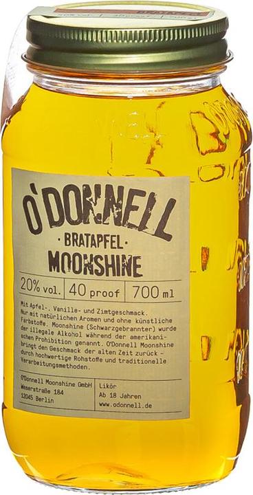 O'Donnell Moonshine BRATAPFEL Liqueur 20% Vol. 0,7l