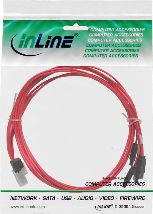 Produktbild InLine SAS-Kabel (OCF), 1x Mini-SAS zu 4x SATA