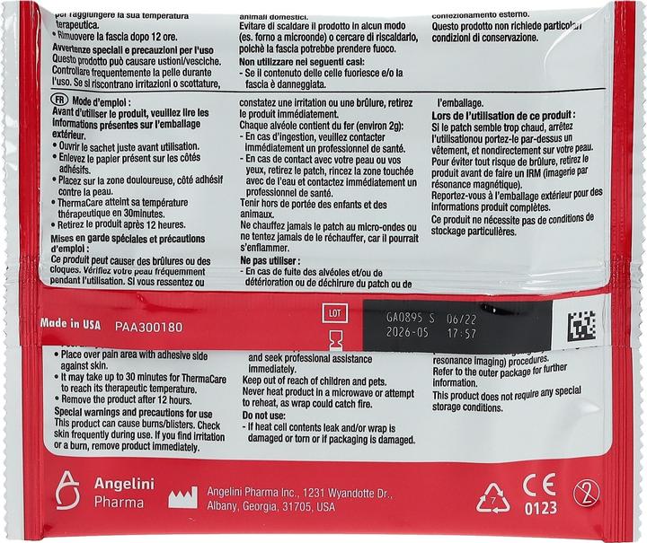Actual product image Thermacare Heat pad (6 x)