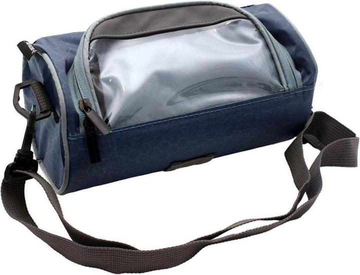 Actual product image Dunlop - Fahrradlenkertasche/Gepäcktasche mit Smartphonetasche (blau) (1.20 l, Handlebar bag)