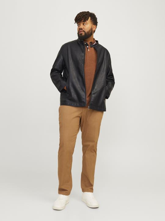 Produktbild Jack & Jones Plus Size Lederjacke Lederjacke (4XL)