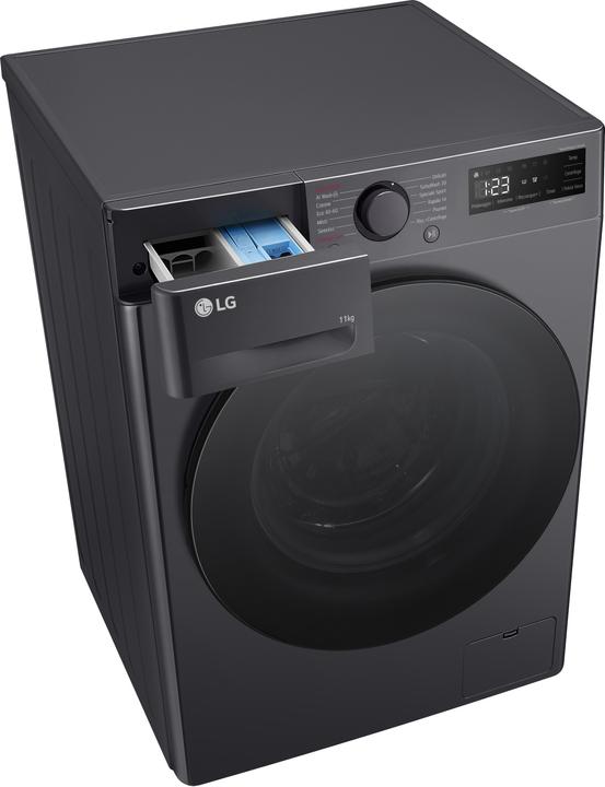 Produktbild LG F4R5011TSMB Waschmaschine 11kg AI DD, Klasse A-10%, 1400 U/min, TurboWash, Dampf (11 kg, Links)