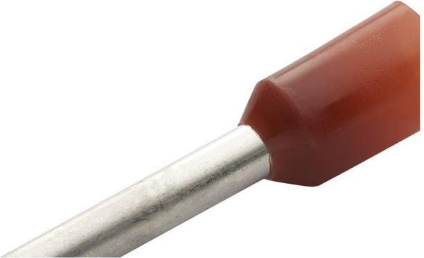Actual product image RND Electronics Wire end ferrule 1mm² red 14mm pack of 100 pieces