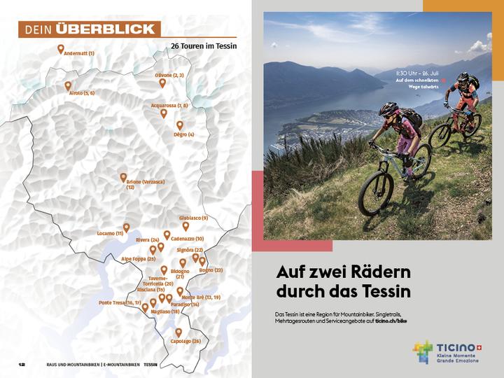Actual product image Tessin Raus und Mountainbiken | E-Mountainbiken (German, Hallwag Kümmerly+Frey AG, 2022)