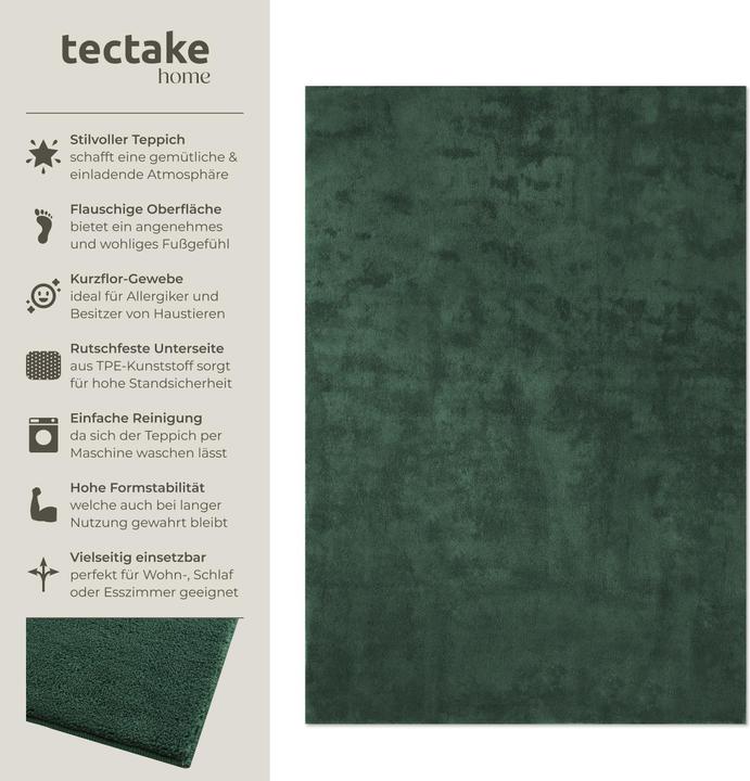 Actual product image tectake Short pile carpet Soft Zone (160 x 230 cm)