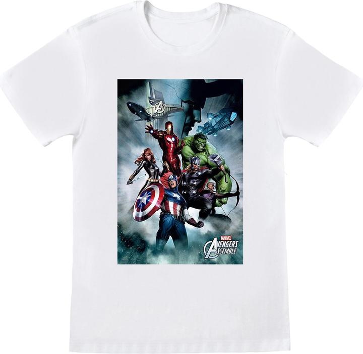 Actual product image Boys Avengers Assemble Team Montage T-Shirt (152, 158)