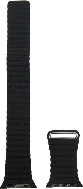 Actual product image Cover-Discount Apple Watch 42 / 44mm - leather strap with magnetic loop black (44 mm, 42 mm, Silicone, Faux leather)