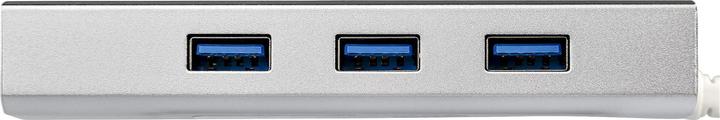 Produktbild StarTech 3 Port mobiler USB 3.0 Hub plus Gigabit Ethernet - Aluminium USB Hub mit Gigabit Ethernet Adapter (USB-A, 4 Ports)