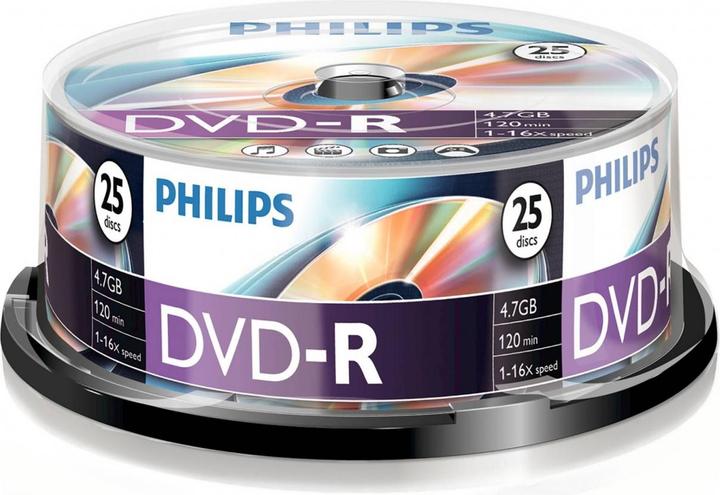 Philips 1x25 DVD-R 4.7GB 16x SP (25 x)