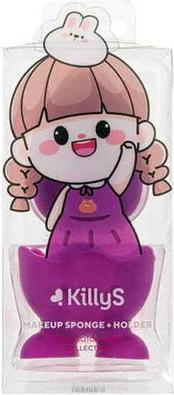 KillyS Tamagotchi Girl Makeup Sponge With Stand Violet 1Pc