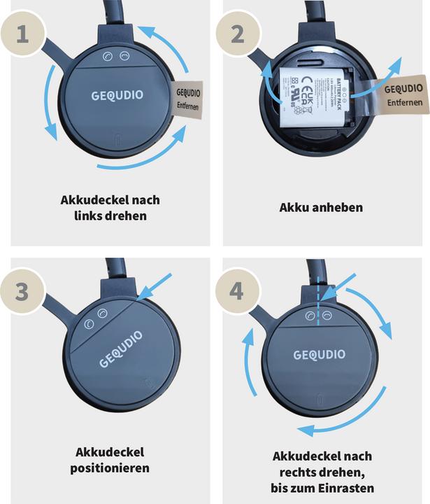 Produktbild Gequdio Ersatz-Akkus für GC Serie Headsets, 600mAh