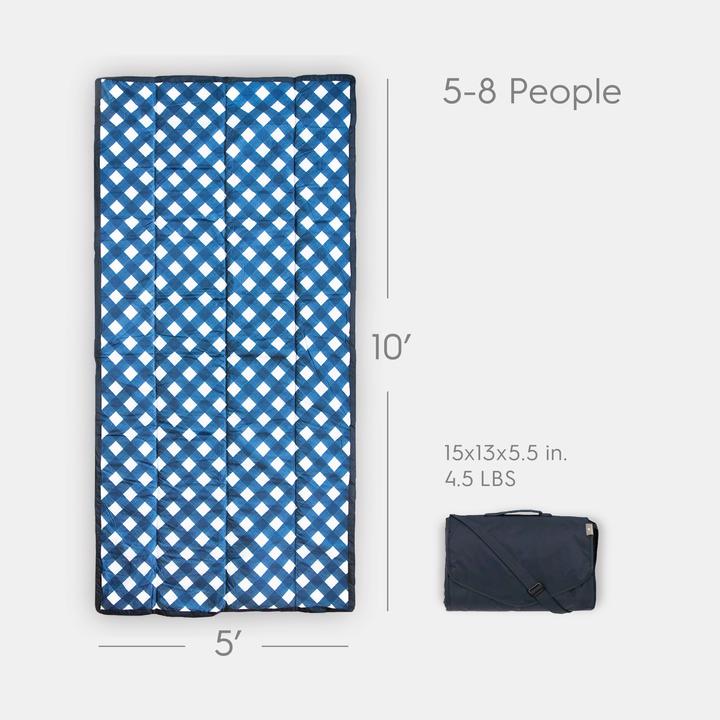 Produktbild little unicorn Outdoor Blanket Extra Big - Navy Plaid