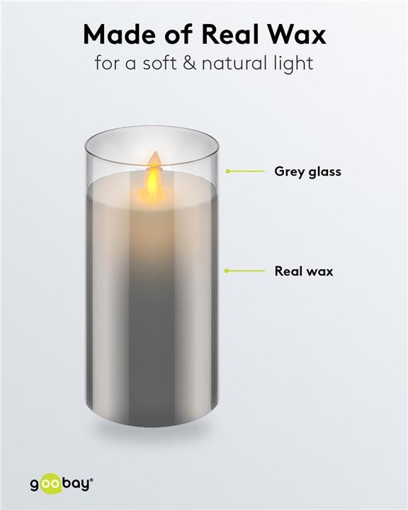 Immagine prodotto Goobay Candela di cera reale a LED, 75x 150 mm (1 x)