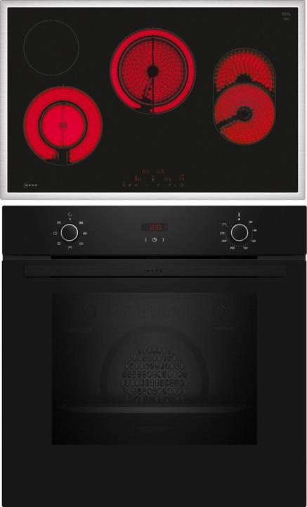 Immagine prodotto Neff Set di forni da incasso, B1CCC0AK3 + T18SDH9L0, forno, piano cottura elettrico, BX38B0
