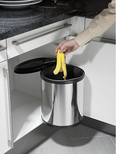 Produktbild Hailo Compact-Box M, Einbau-Mülleimer, 15 ltr, Edelstahl (15 l)