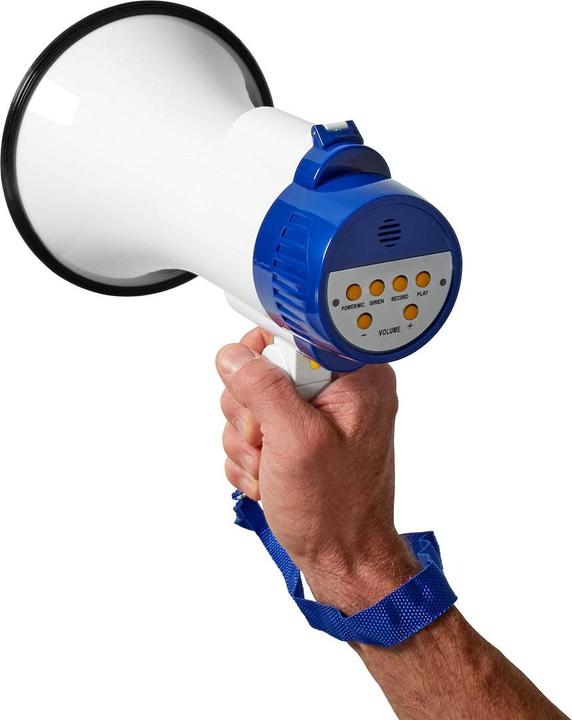 Actual product image Nedis Megaphone | Maximum range: 250 m | Max. volume control: 115 dB | Built-in microphone (Megaphone)
