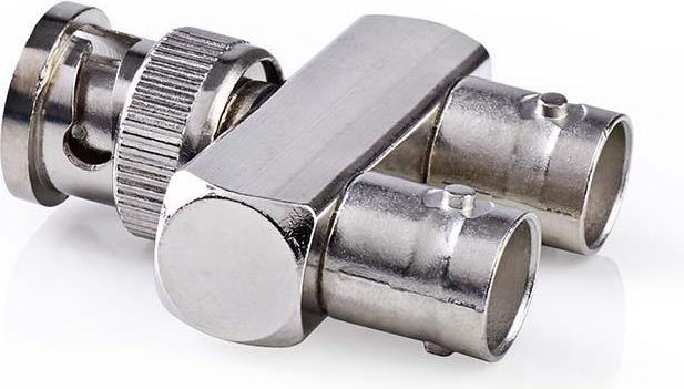 Immagine prodotto Nedis Adattatore BNC Spina BNC 2X Presa BNC Nichelato Distributore 50 Ohm Metallo Argento 10 pezzi