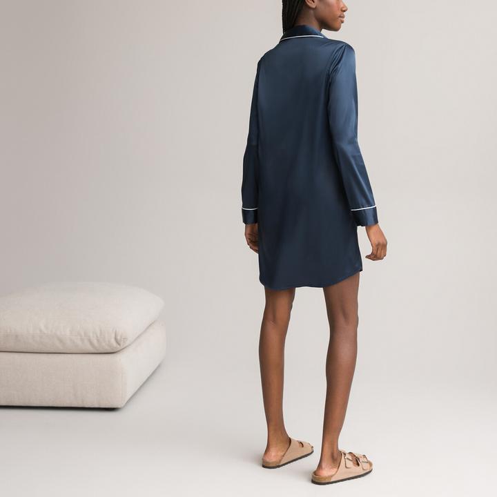 Produktbild La Redoute Collections Langärmeliges Nachthemd aus Satin (38)