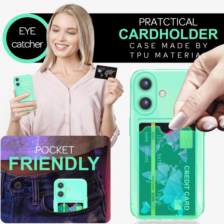 Image du produit Nalia Transparent Transparent Silicone Porte-cartes (Apple iPhone 16)