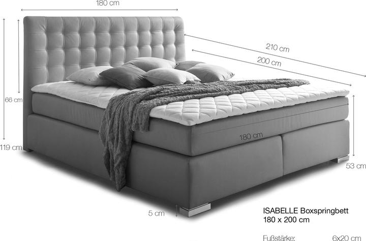 Actual product image Möbel-Eins Isabell (180 x 200 cm)