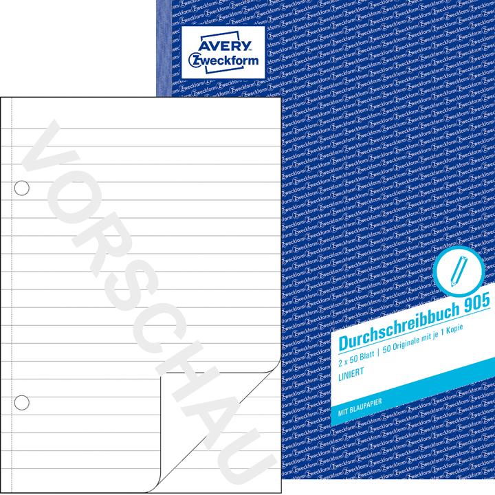 Avery Durchschreibbuch (A4, Blanko, Weicher Einband)