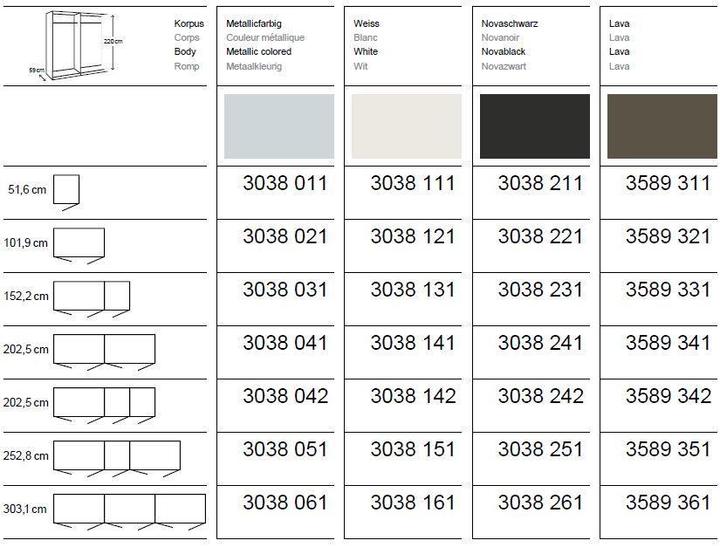 Produktbild Jutzler Drehtürenschrank Longline 220 Lamellen weiss