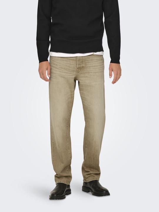 Actual product image Only & Sons Onsedge Straight Beige 2140 Tai Dnm Noos (34)