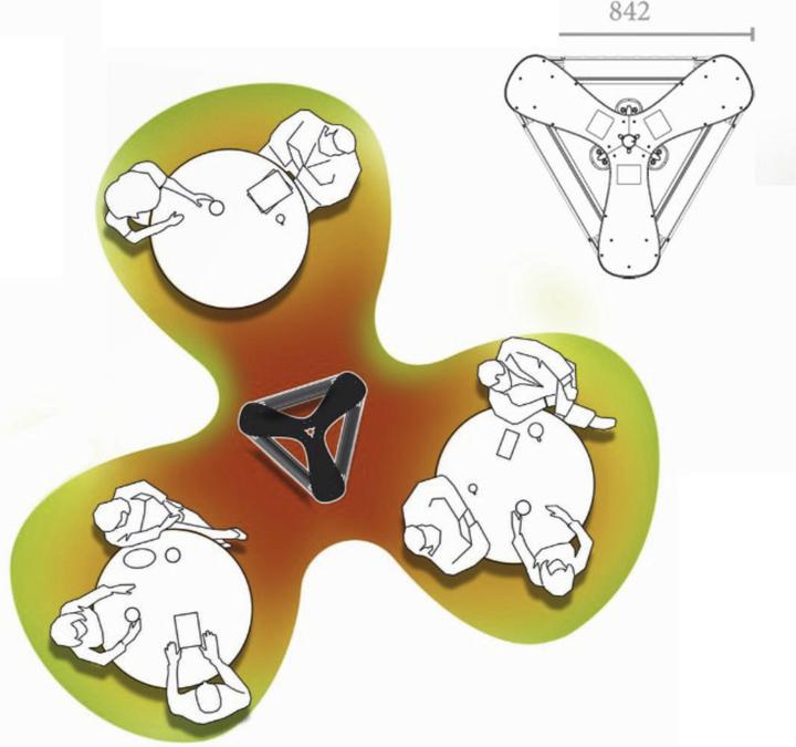 Produktbild Mo-El Stand Infrarotstrahler Heizstrahler Fiore Triangolo 3600 W (3600 W)