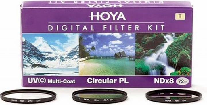 Actual product image Hoya Digital Filter Kit II (UV, CIR-PL & ND8) Filterset (43 mm, Neutral density filter, Polarizing filter, UV filter)