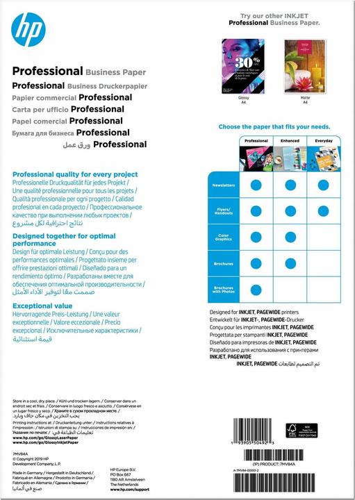 Immagine prodotto HP Professionale (180 g/m², 150 x, A3)
